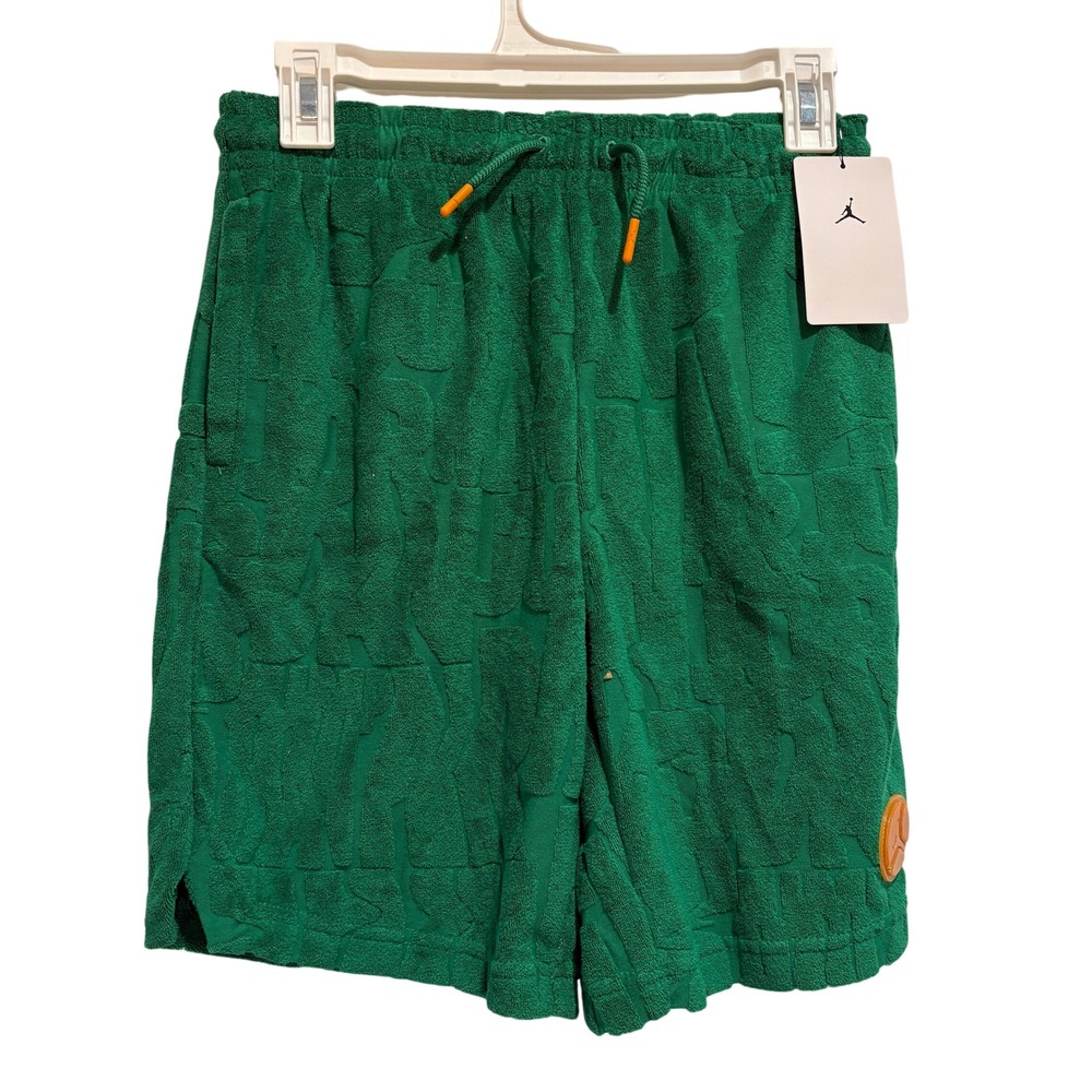 NEW Jordan Big Kids L Fuel Up Cool Down Terry Shorts Pine Green MSRP $50